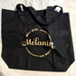 Large Black Quote Tote Bags