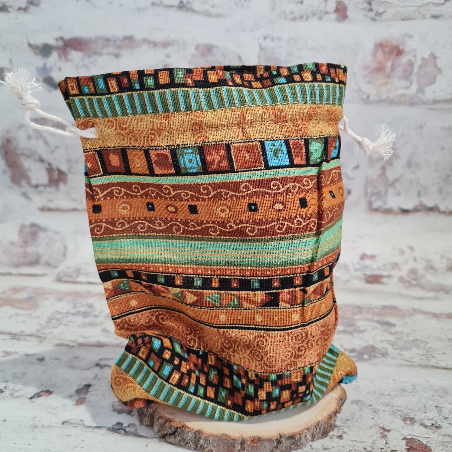 Aztec Style Drawstring Bag